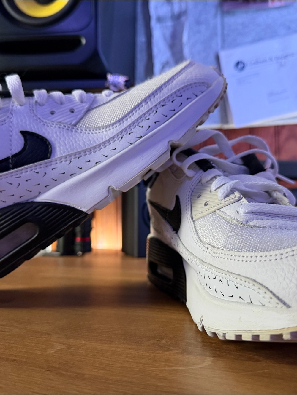 Nike Air Max White and Black Size 7Y